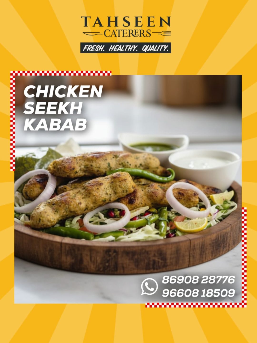 Chicken Seekh Kebab Plater
